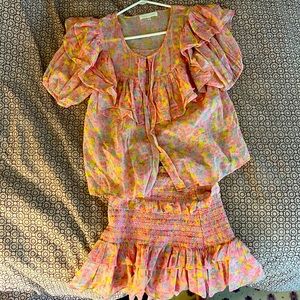 TWO PIECES!!! Bargain ******Love shack fancy top AND skirt